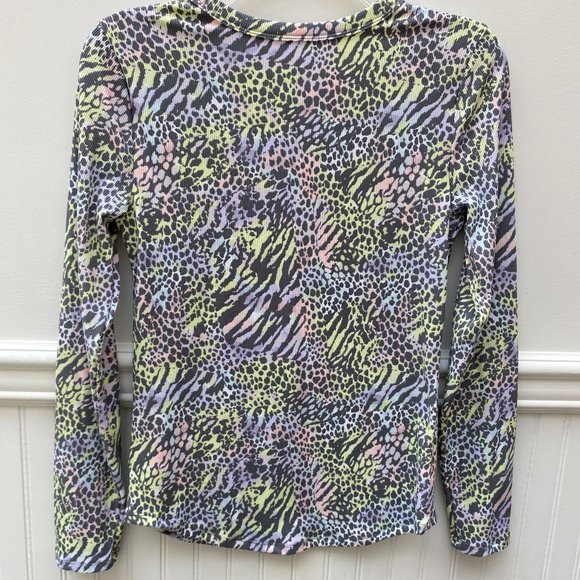 Animal Print Ribbed T-shirt size Medium tee - Picture 10 of 10